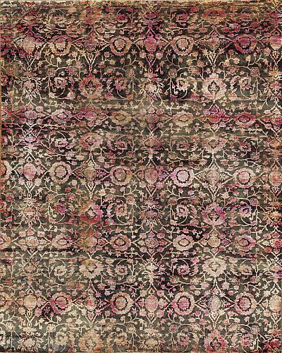 183860 Transitions Collection <br> 9/9 Wool & Silk F8 Black-Purple 7.9 X 9.9